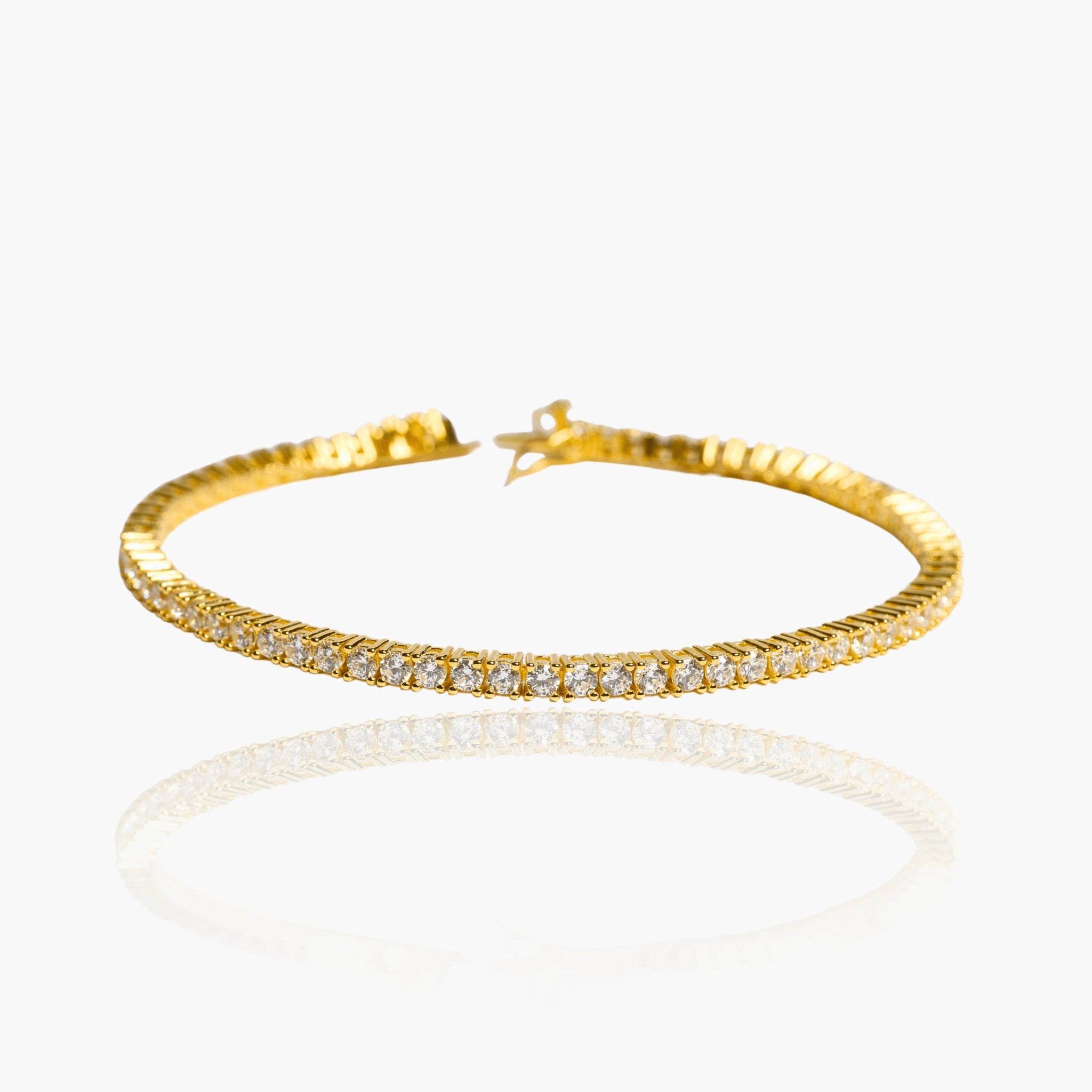 Dazzling Elegance Tennis Armbånd 18K Guldbelagt - Clarthearmbånd