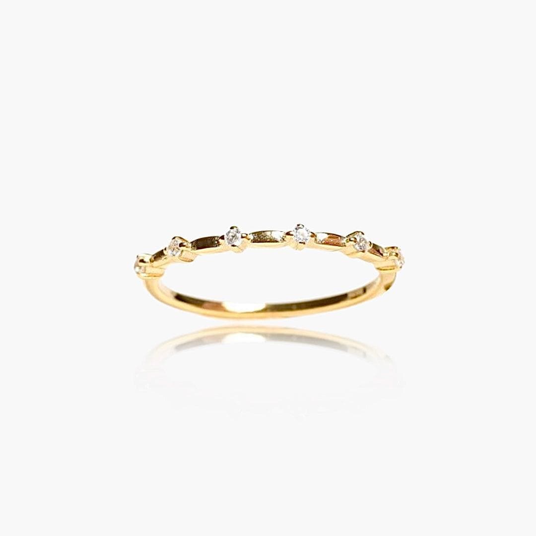 Delicate Zirkonia Ring – 18K Guldbelagt - ClartheFingerring