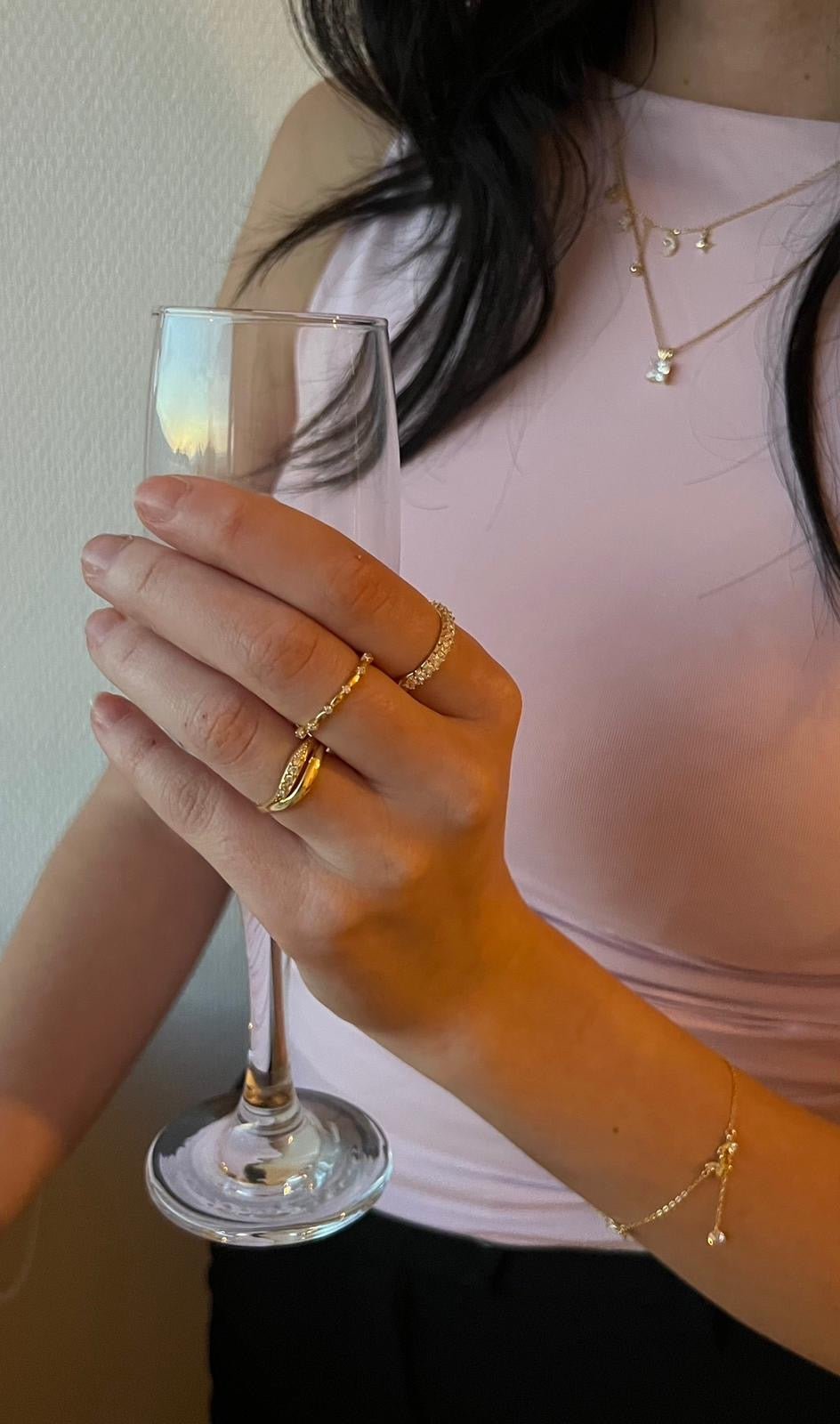 Delicate Zirkonia Ring – 18K Guldbelagt - ClartheFingerring