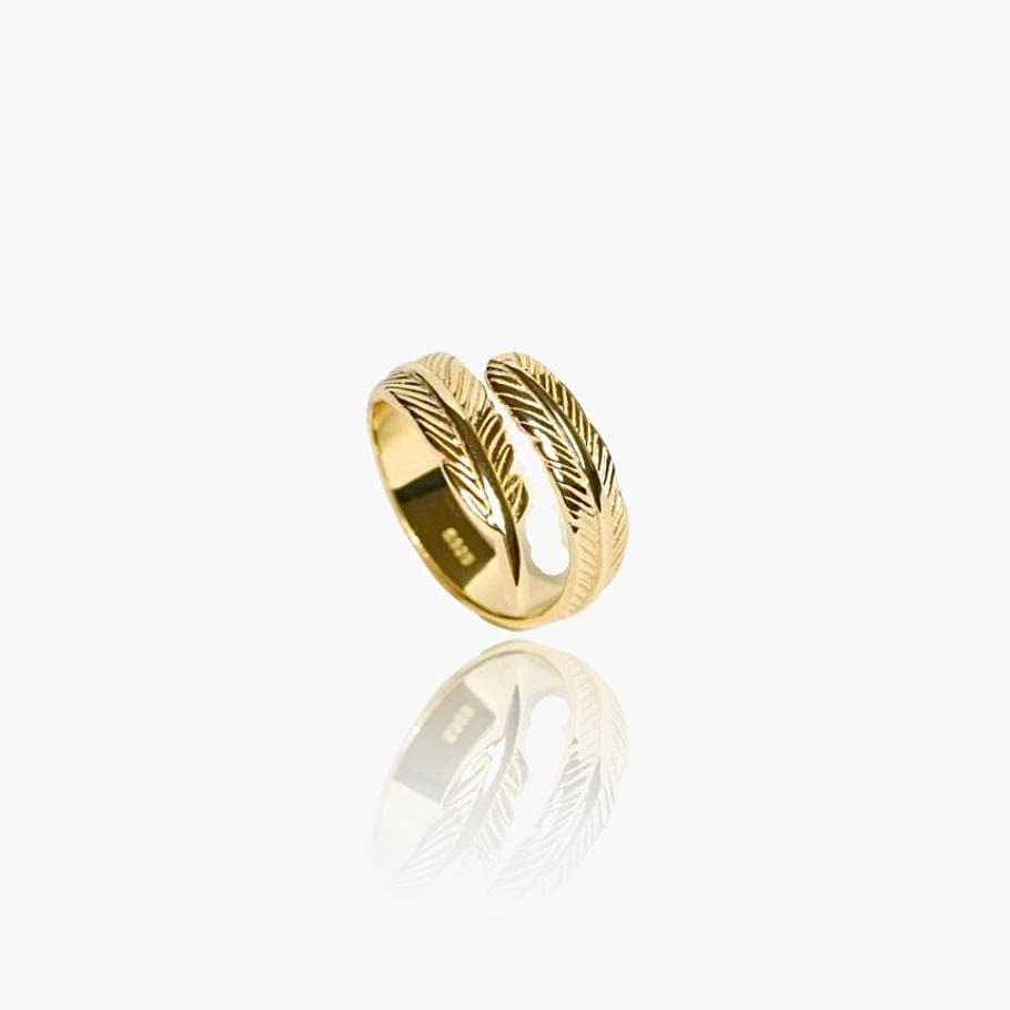 Finesse Feather Ring 18K Guldbelagt - ClartheFingerring