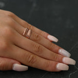 Finesse Feather Ring Forgyldt i 18K Roséguld - ClartheFingerring