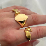 Golden Feuille Ring 18K Guldbelagt - ClartheFingerring