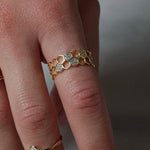 Honeycomb Harmony Ring 18K Guldbelagt - Clarthe