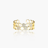 Honeycomb Harmony Ring 18K Guldbelagt - Clarthe